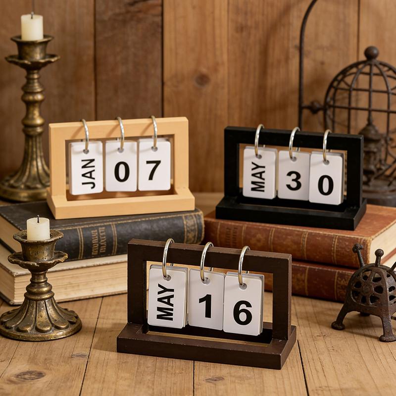 Office Desk Tech Accessories - 【M】Mini-Kalender Büro-Schreibtisch-Dekoration Dekorations-Set Stehender Schreibtischkalender Arbeitsplatz-Deko