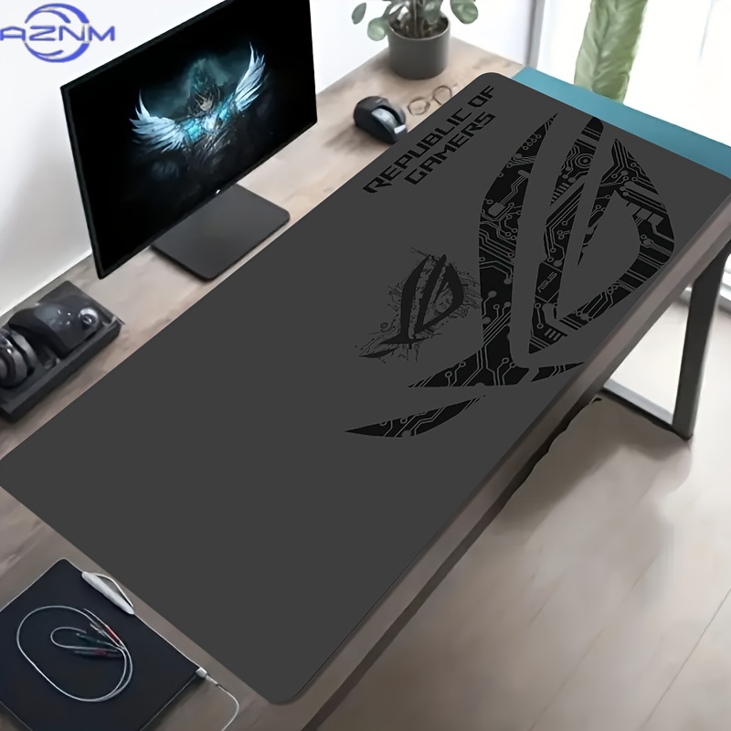 Office Desk Tech Accessories - 1 Stück Großes Gaming-Mauspad mit ROG-Leiterplatten-Design,