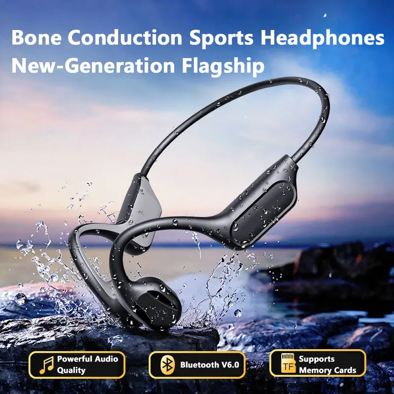 Office Tech Essentials - NEUE IPX8 Sport-Knochenleitungs-Bluetooth-Kopfhörer mit HiFi-Klang, Bluetooth