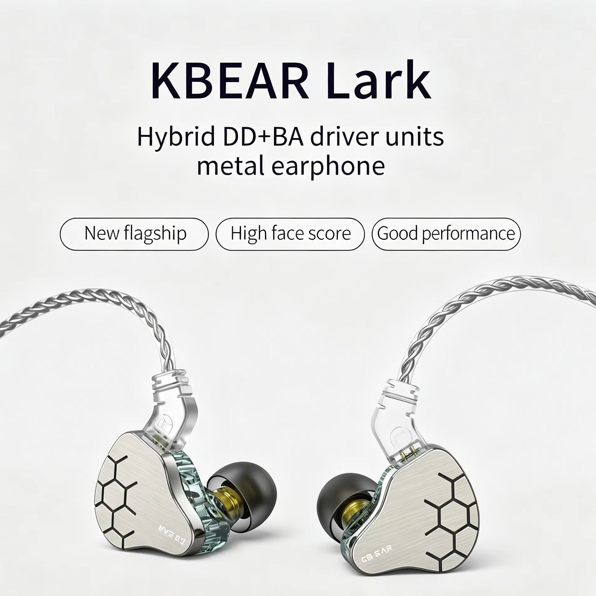 Office Tech Essentials - KBEAR Lark 1DD+1BA Hybrid IEM HiFi-Ohrhörer