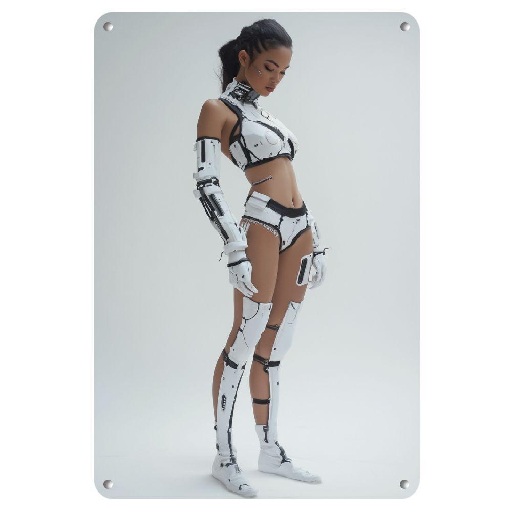Office Tech Needs - Futuristische Eisen-Wandkunst - Schlichtes, Technologie-Inspiriertes Wandbild,