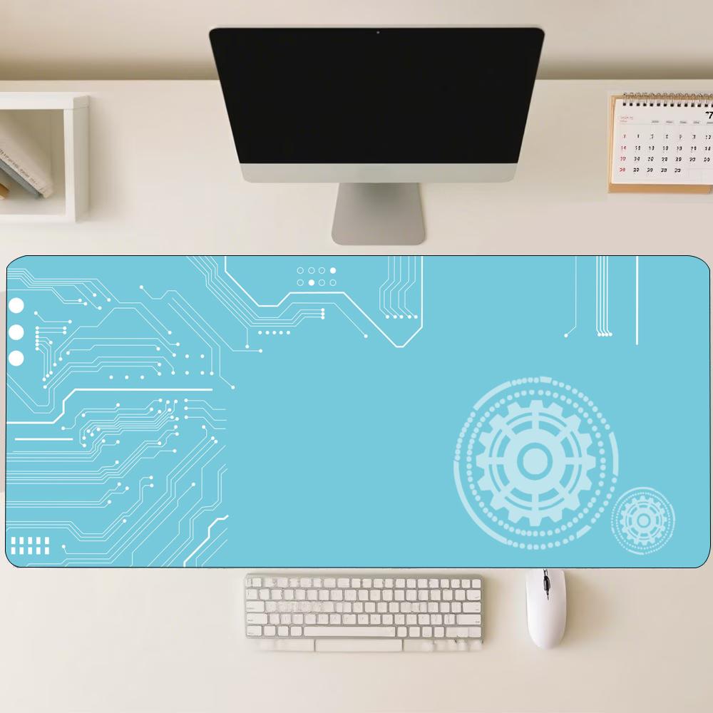 Blue Tech Circuit Gear Pattern – Office Tech Set Up Bewertung und Preis