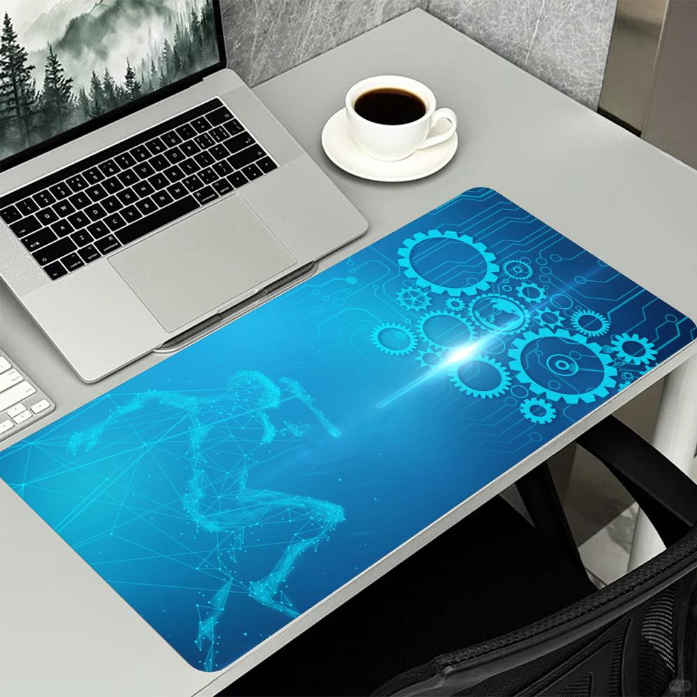 Blue Tech Circuit Gear Pattern – Office Tech Set Up Bewertung und Preis