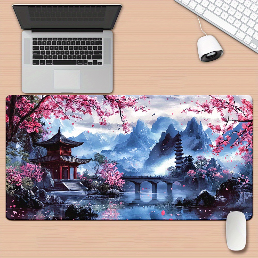 Kirschblüten-Tuschmalerei-Land – Office Desk Tech Accessories Bewertung und Preis