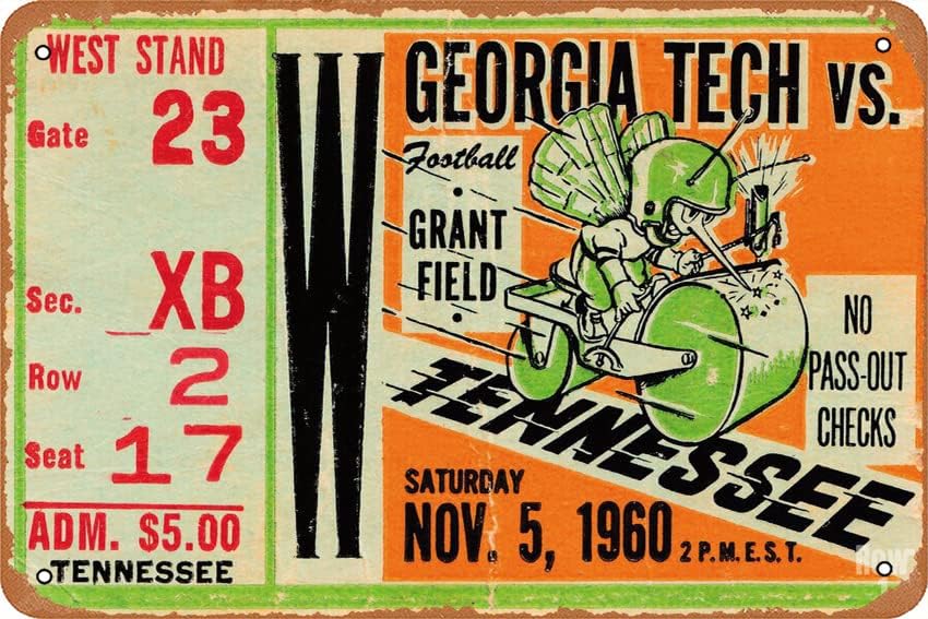 1960 GEORGIA TECH VS. TENNESSE – Office Of Tech Bewertung und Preis