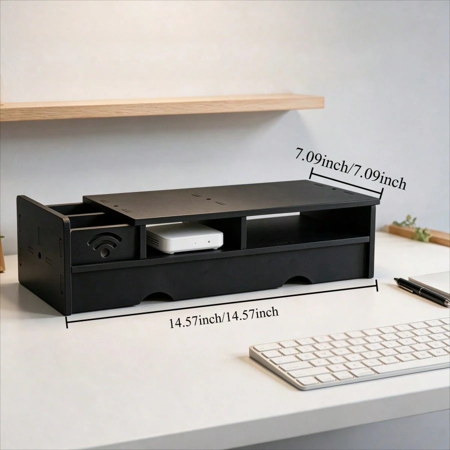 Schwarze Matte WLAN-Router-Auf – Office Tech Set Up Bewertung und Preis
