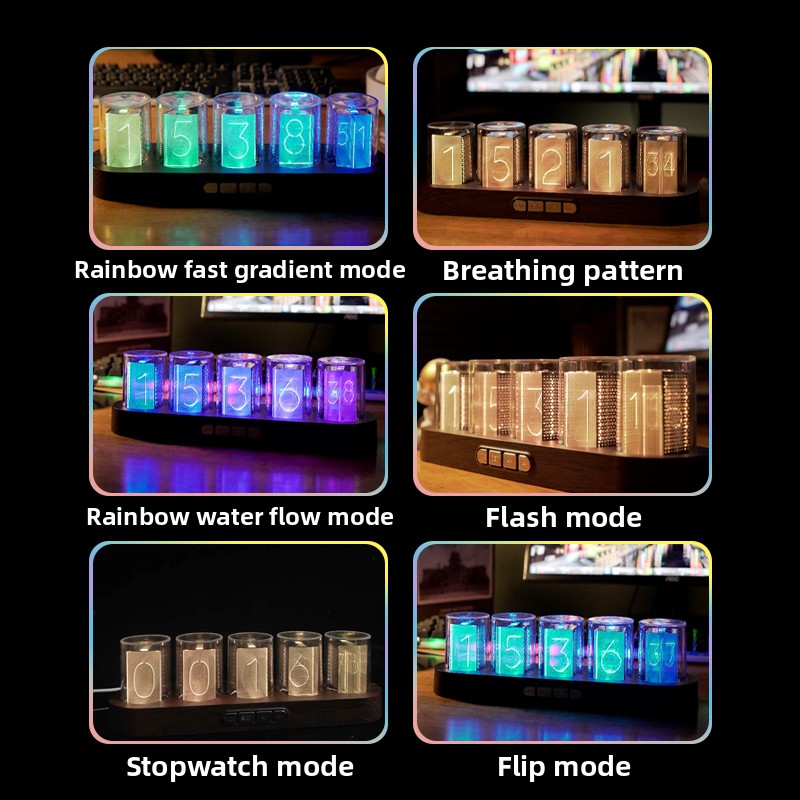 LED Nixie Röhrenuhr RGB Gaming – Office Tech Set Up Bewertung und Preis