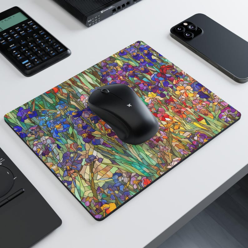 Florales Mosaik-Mauspad, bunte – Office Tech Set Up Bewertung und Preis